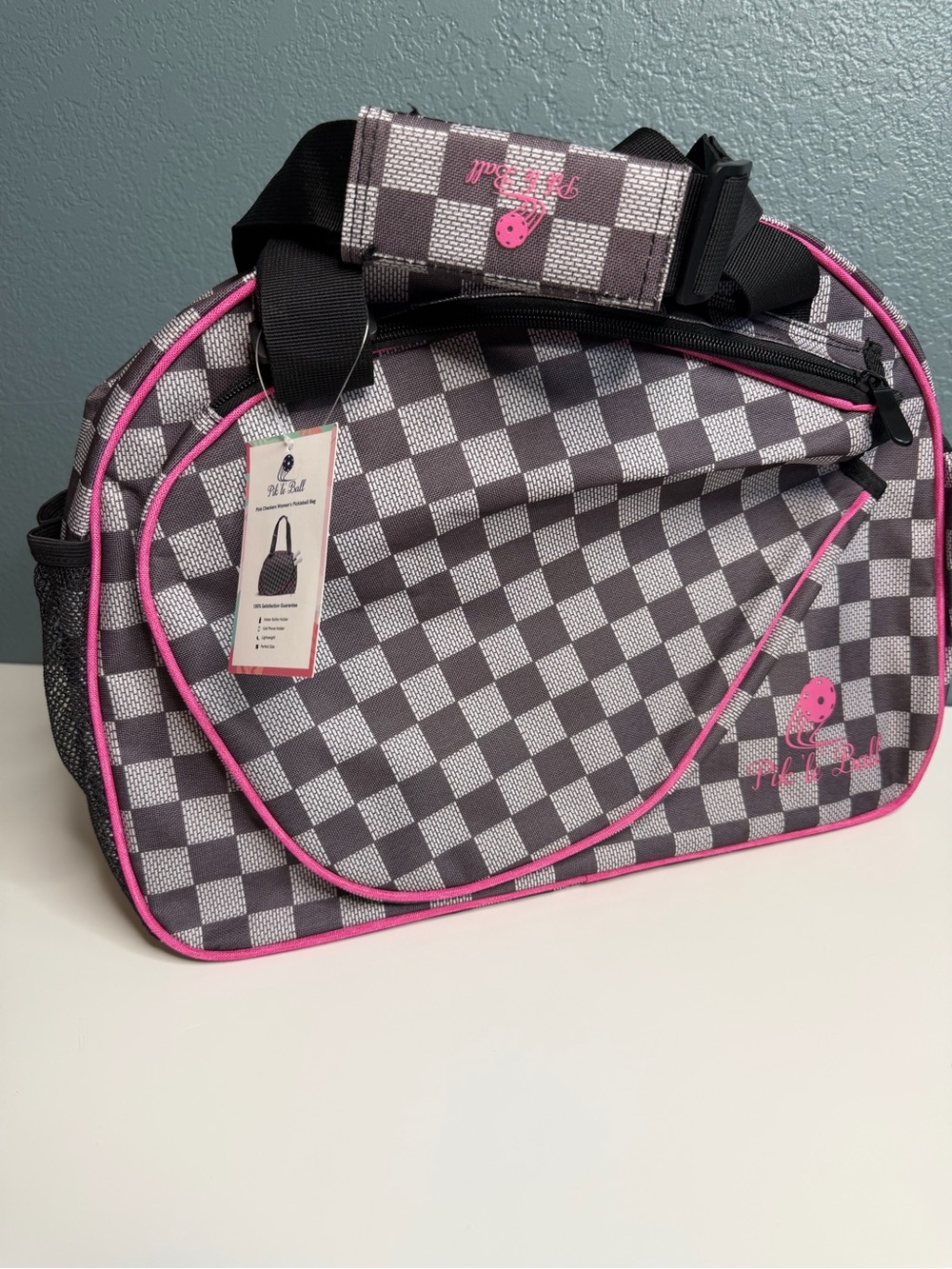 Pik’le’Ball Sport Premium Women’s Pickleball Bag
Black & White Checkered • NWT - Picture 2 of 8
